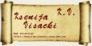 Ksenija Višacki vizit kartica
